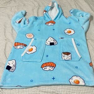 Oversized Hooded Blanket Sherpa Lined Adult One Size